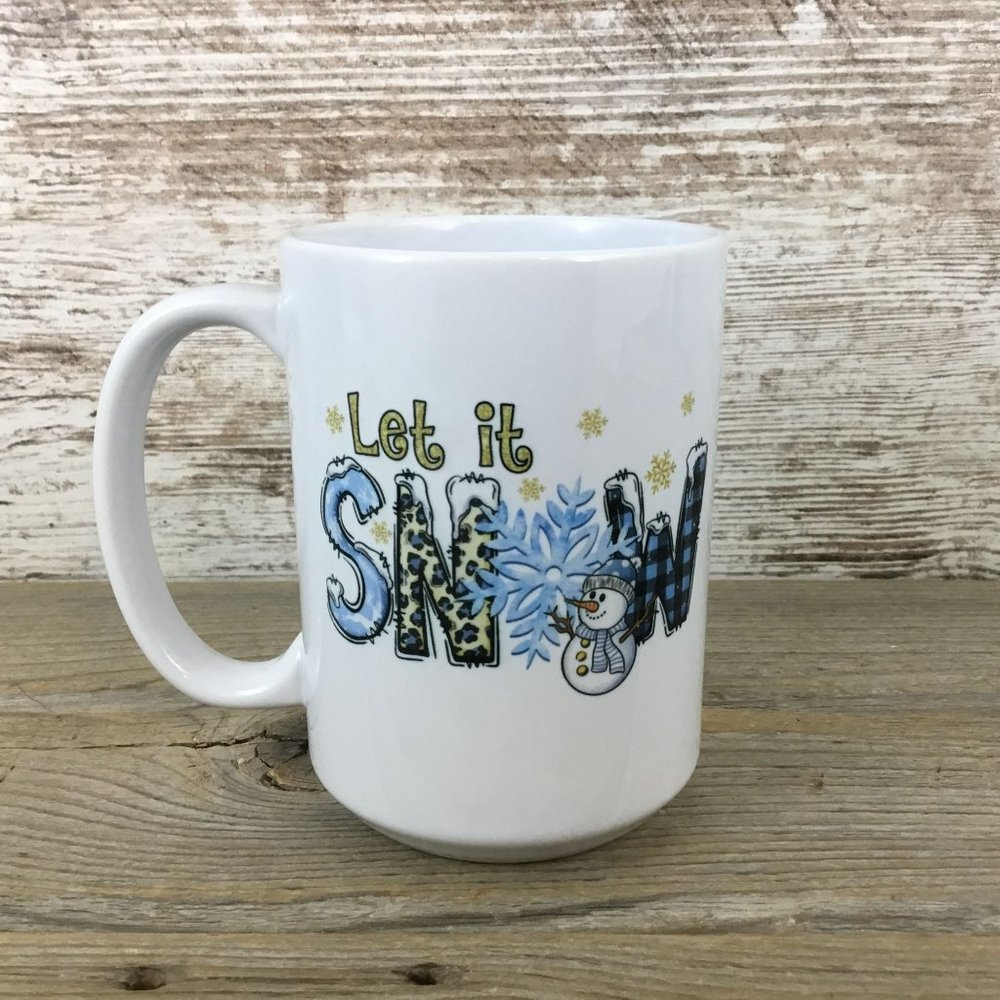 Let it Snow Winter 15 oz Ceramic Coffee Mug